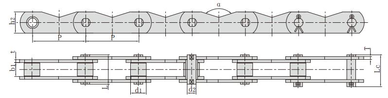 P<font color='red'>76.2</font>F60_输送链 输送链条